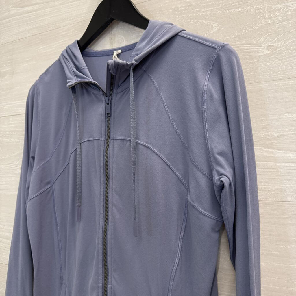 Lululemon Blue Zip Up Hooded Long Sleeve Jacket 12