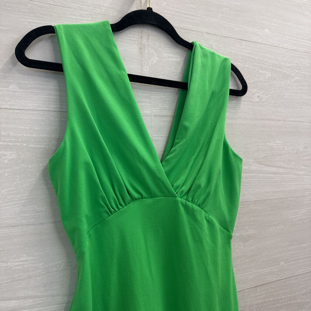 Susana Monaco Green V Neck Sleeveless Mini Dress Medium