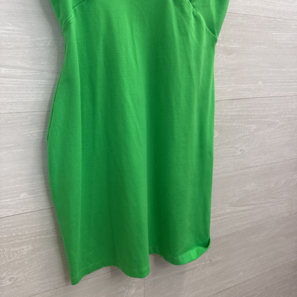 Susana Monaco Green V Neck Sleeveless Mini Dress Medium
