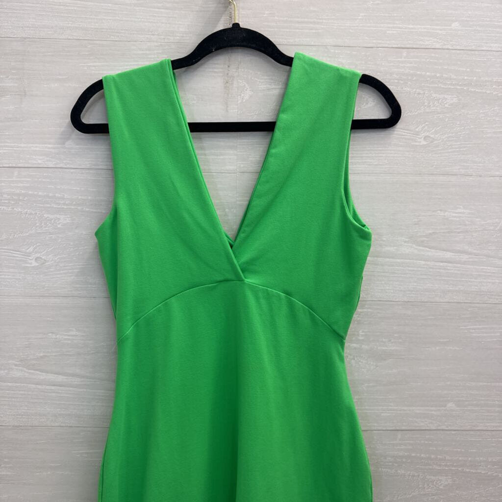 Susana Monaco Green V Neck Sleeveless Mini Dress Medium