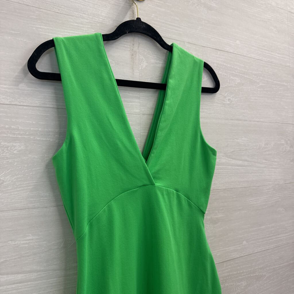Susana Monaco Green V Neck Sleeveless Mini Dress Medium