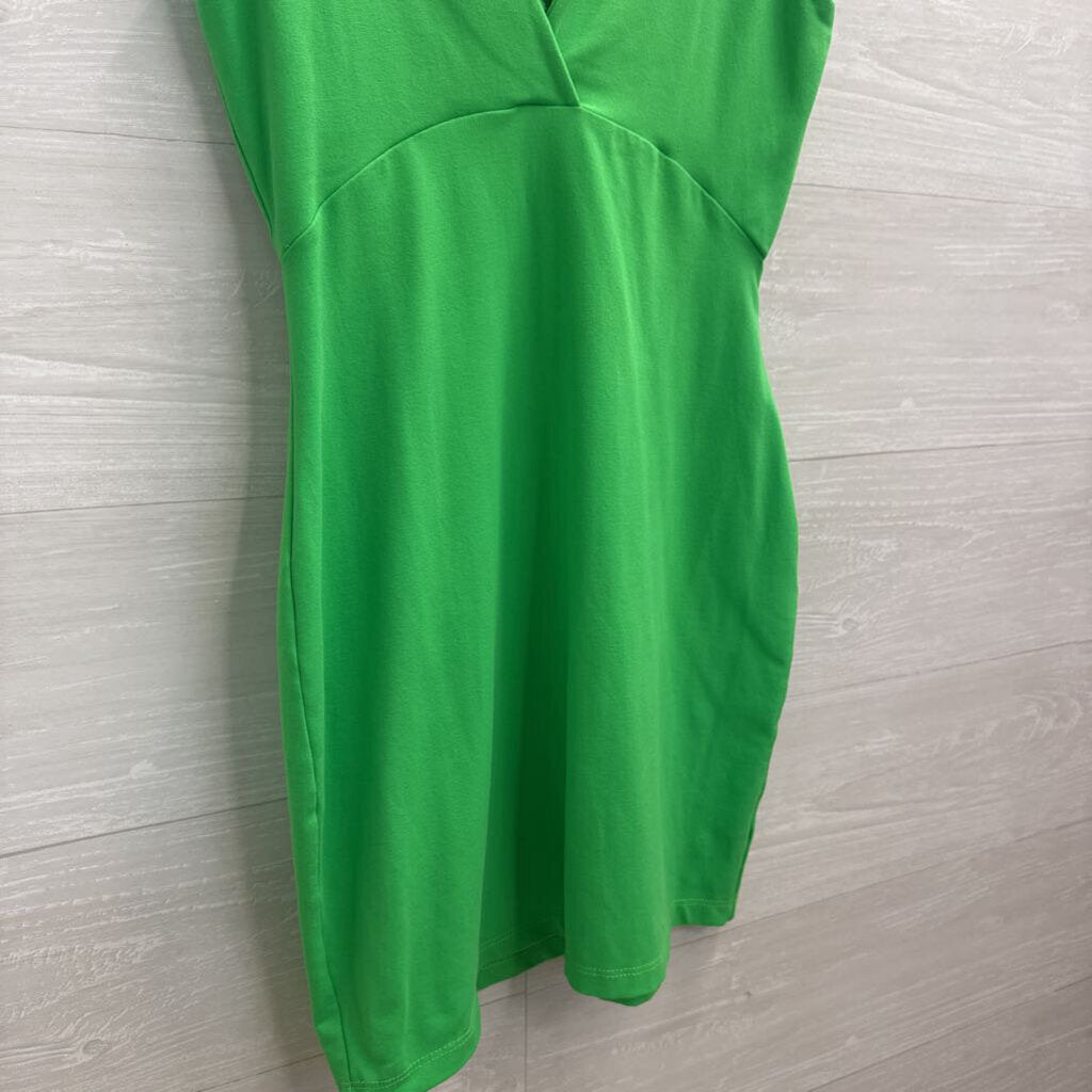 Susana Monaco Green V Neck Sleeveless Mini Dress Medium