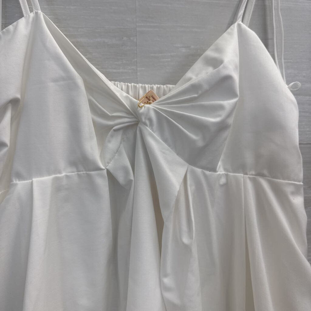 Camila Coelho White Babydoll Mini Dress Medium