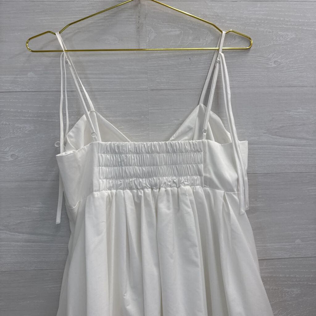 Camila Coelho White Babydoll Mini Dress Medium