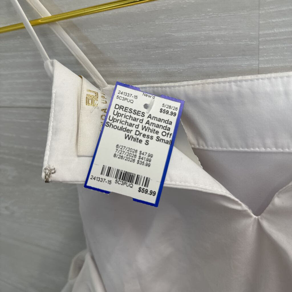 Amanda Uprichard White Off Shoulder Dress Small
