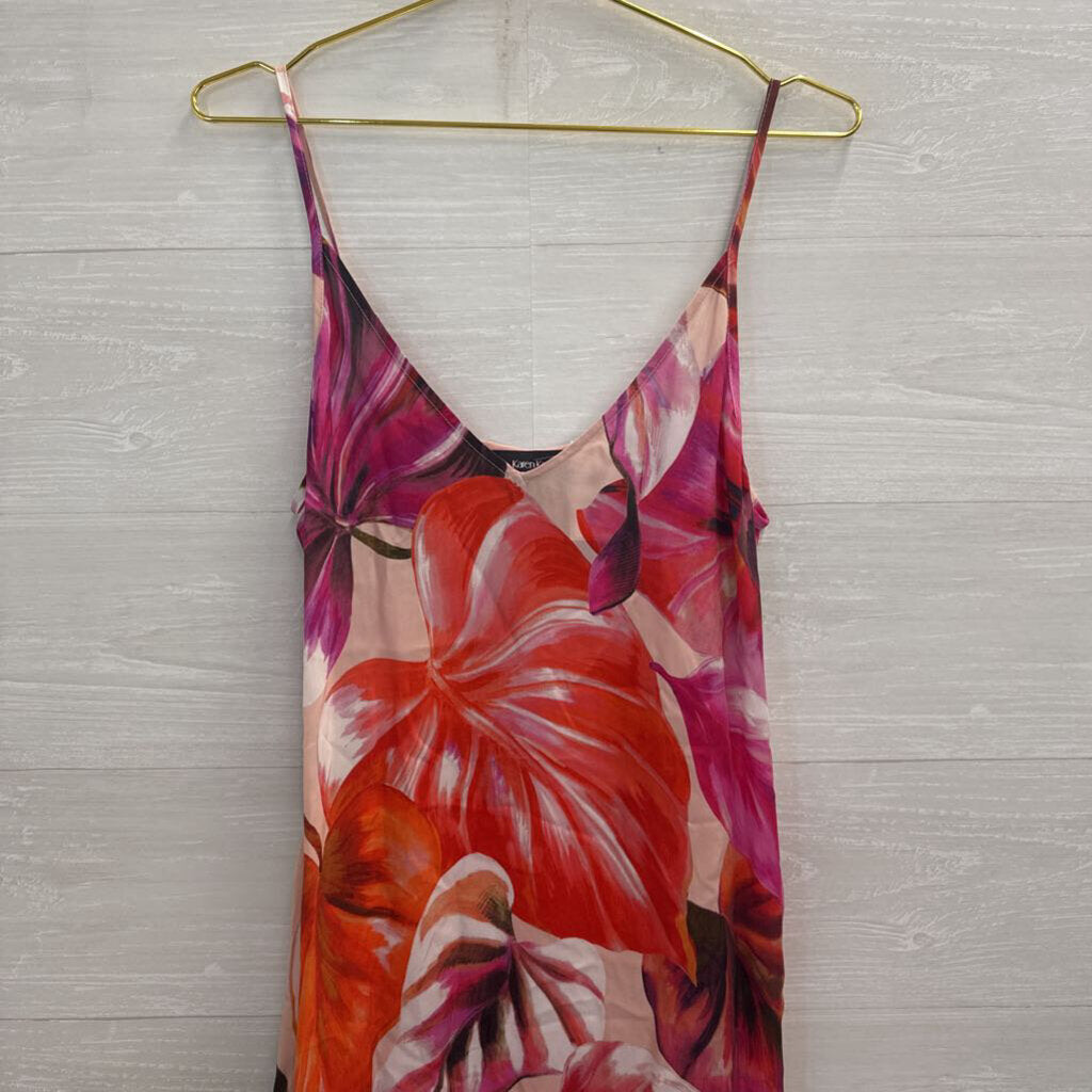 Karen Kane Pink/ Multi Print Maxi Dress Small