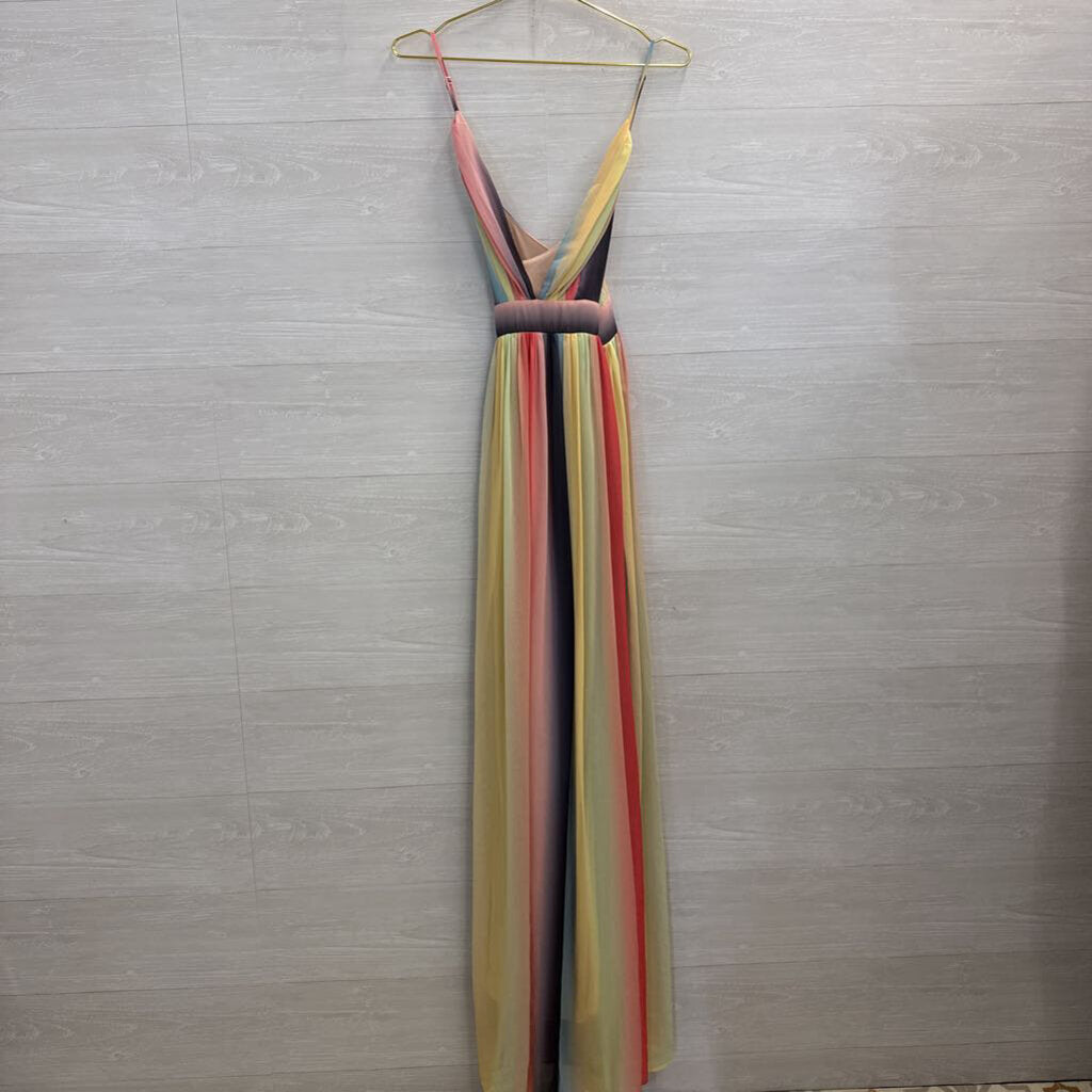 L'Atiste Rainbow Maxi Dress Large