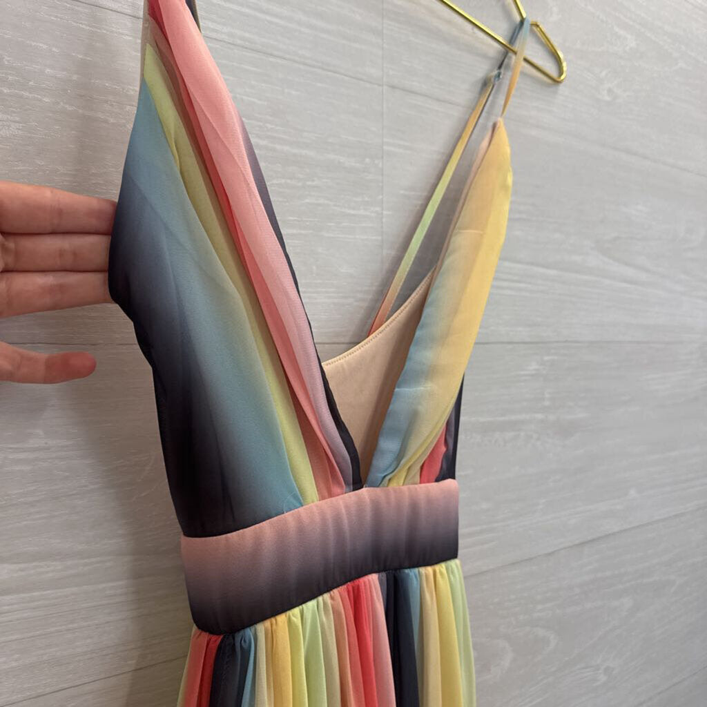 L'Atiste Rainbow Maxi Dress Large