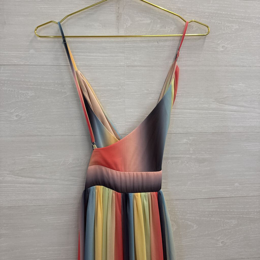 L'Atiste Rainbow Maxi Dress Large