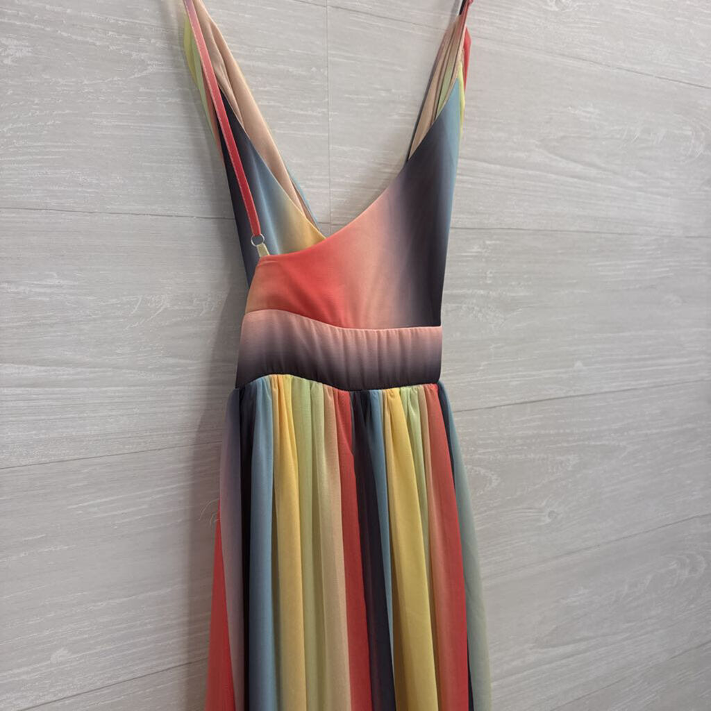 L'Atiste Rainbow Maxi Dress Large