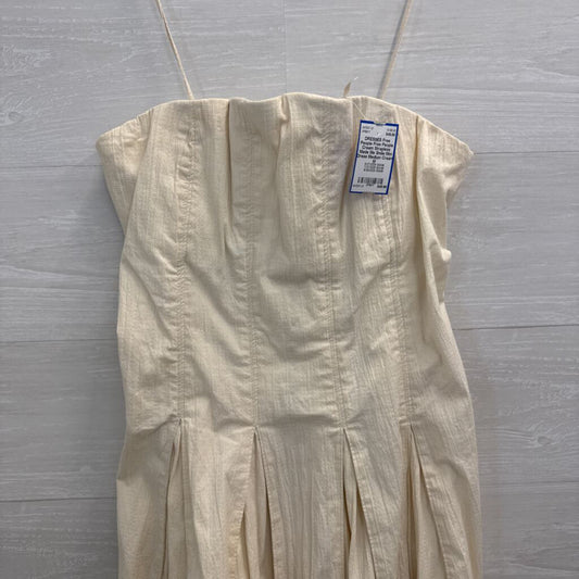Free People Cream Strapless Made Me Smile Mini Dress Medium