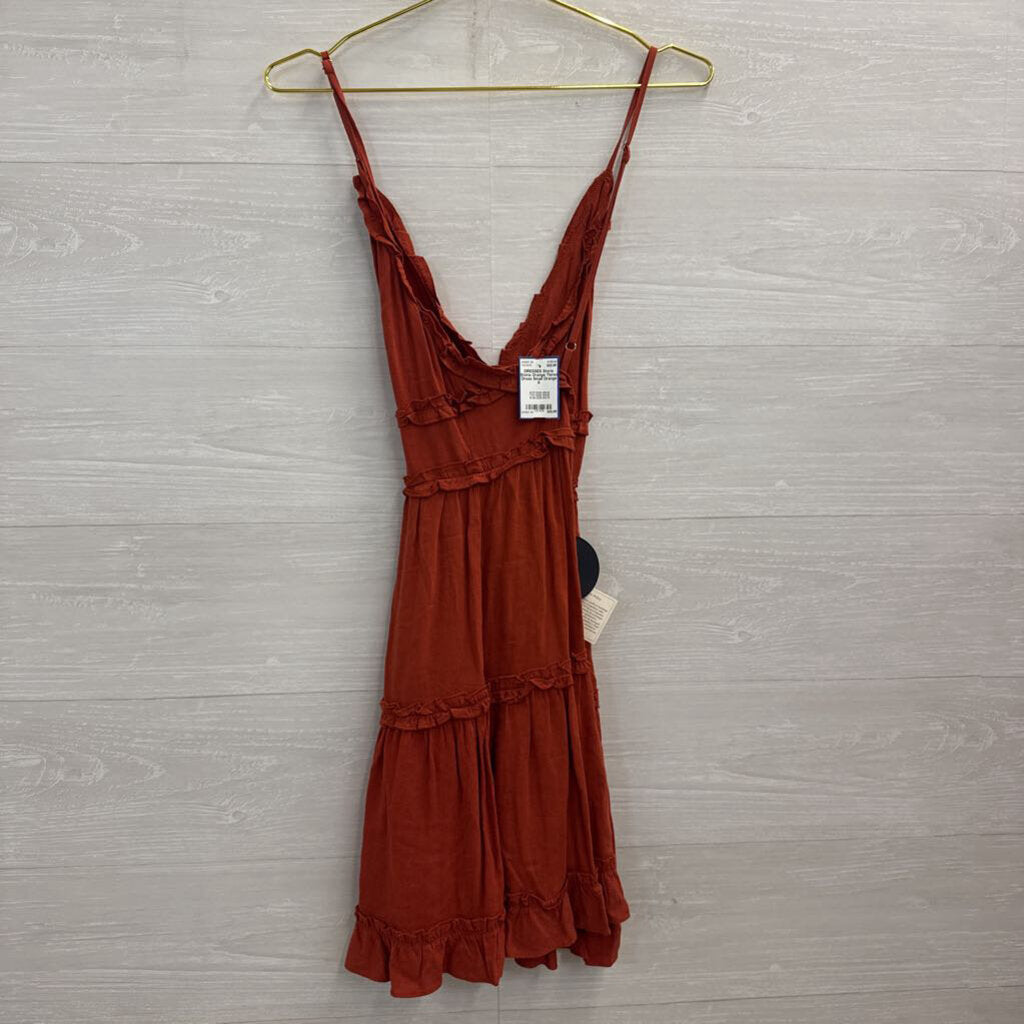 Storia Orange Tiered Dress Small