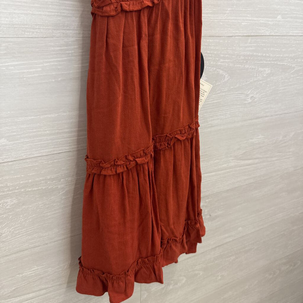 Storia Orange Tiered Dress Small