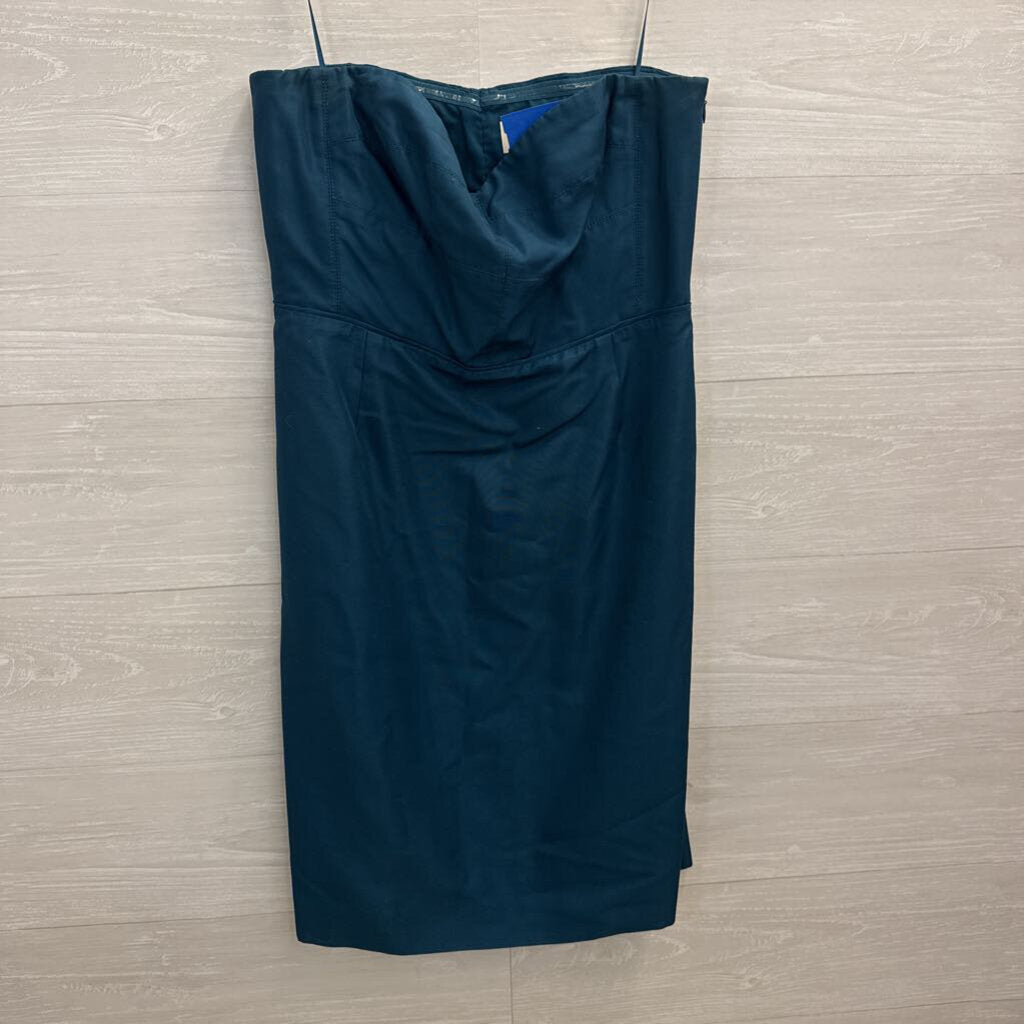 J Crew Teal Strapless Dress 14