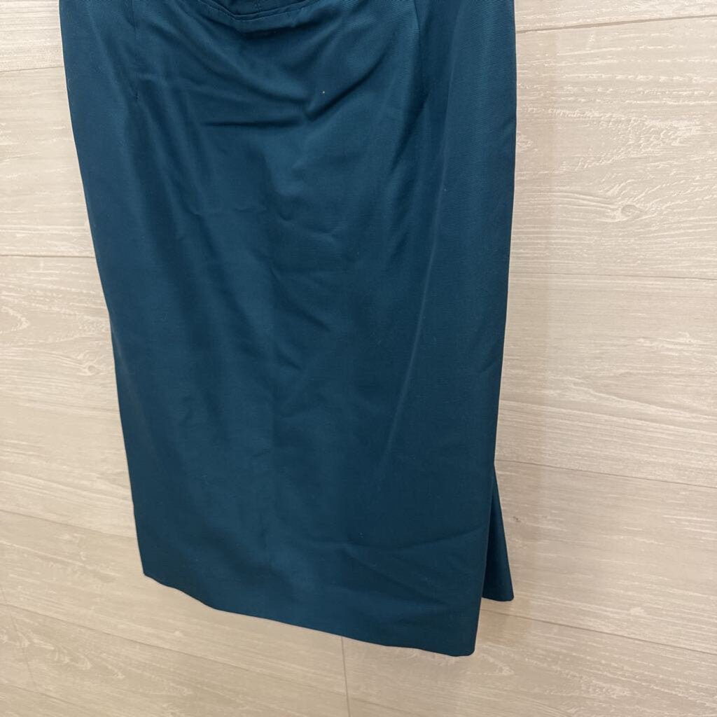 J Crew Teal Strapless Dress 14