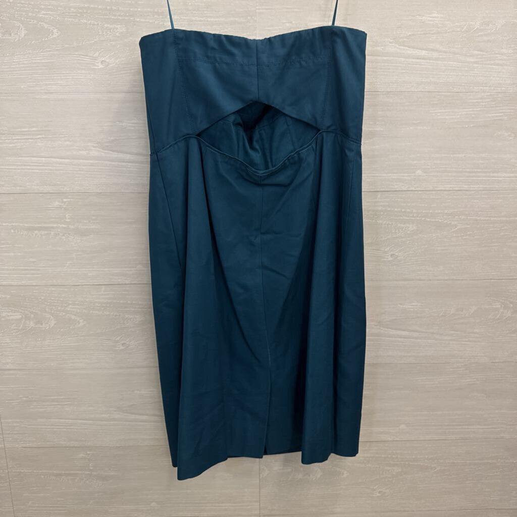 J Crew Teal Strapless Dress 14