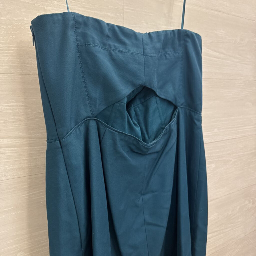 J Crew Teal Strapless Dress 14