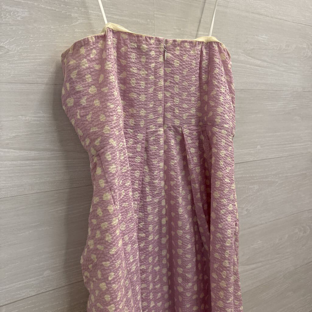 J Crew Purple/ White Dot Print Strapless Dress 10 – newdsalem