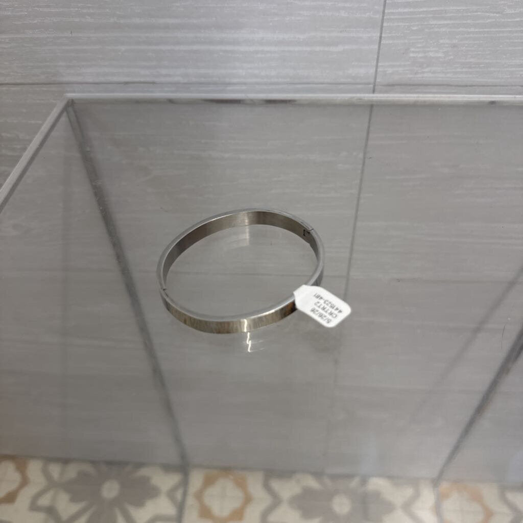 Silver/ Blue Bangle Bracelet