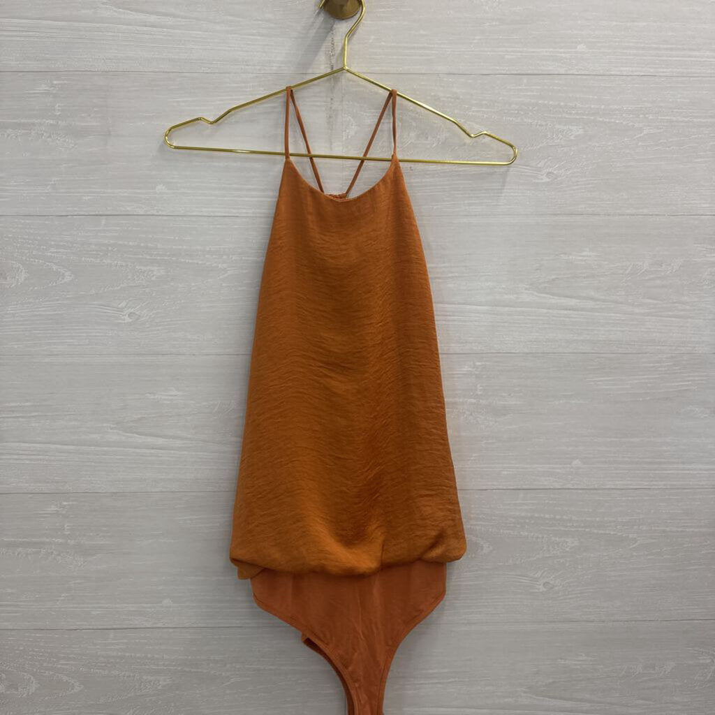 Milk and Honey Orange Tank Top Bodysuit Large