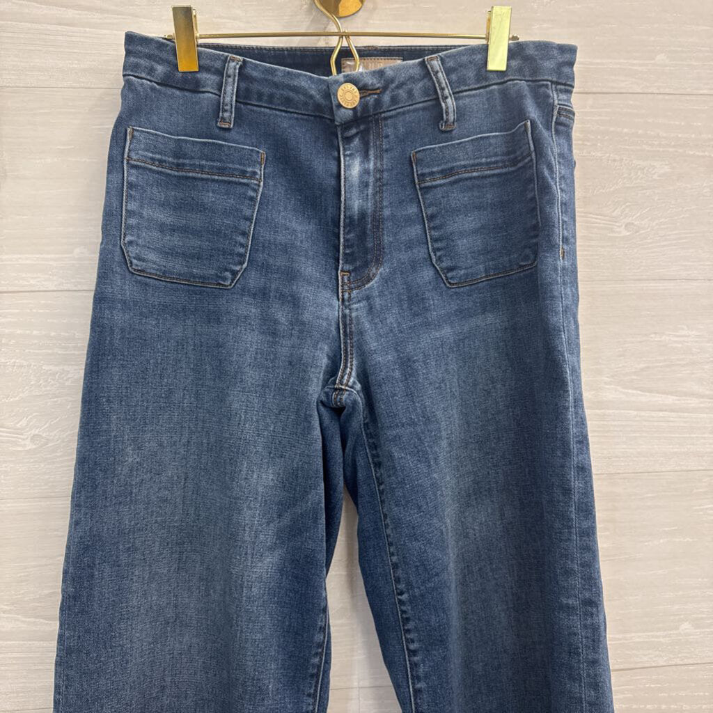 Kut Dark Wash High Waisted Wide Leg Jeans 4