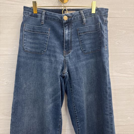 Kut Dark Wash High Waisted Wide Leg Jeans 4