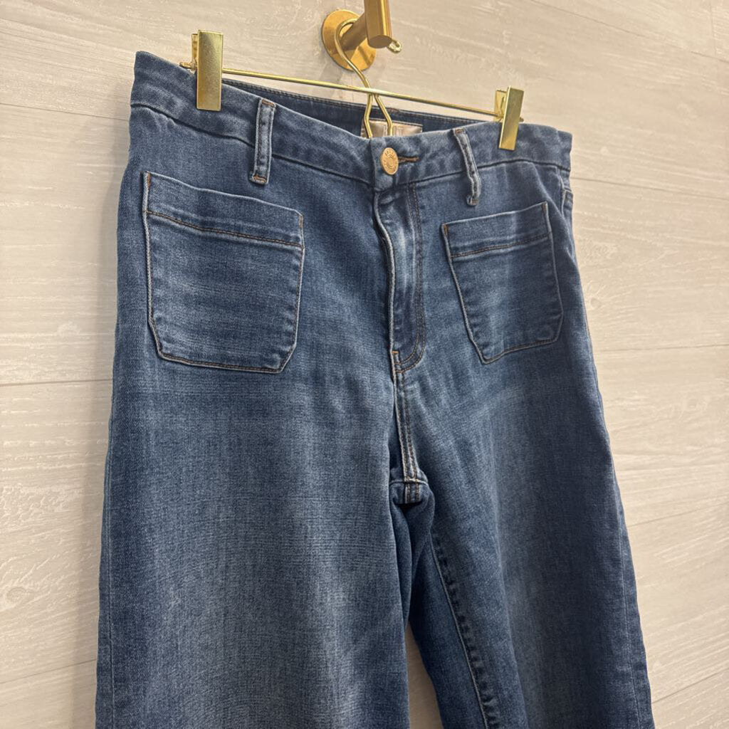 Kut Dark Wash High Waisted Wide Leg Jeans 4