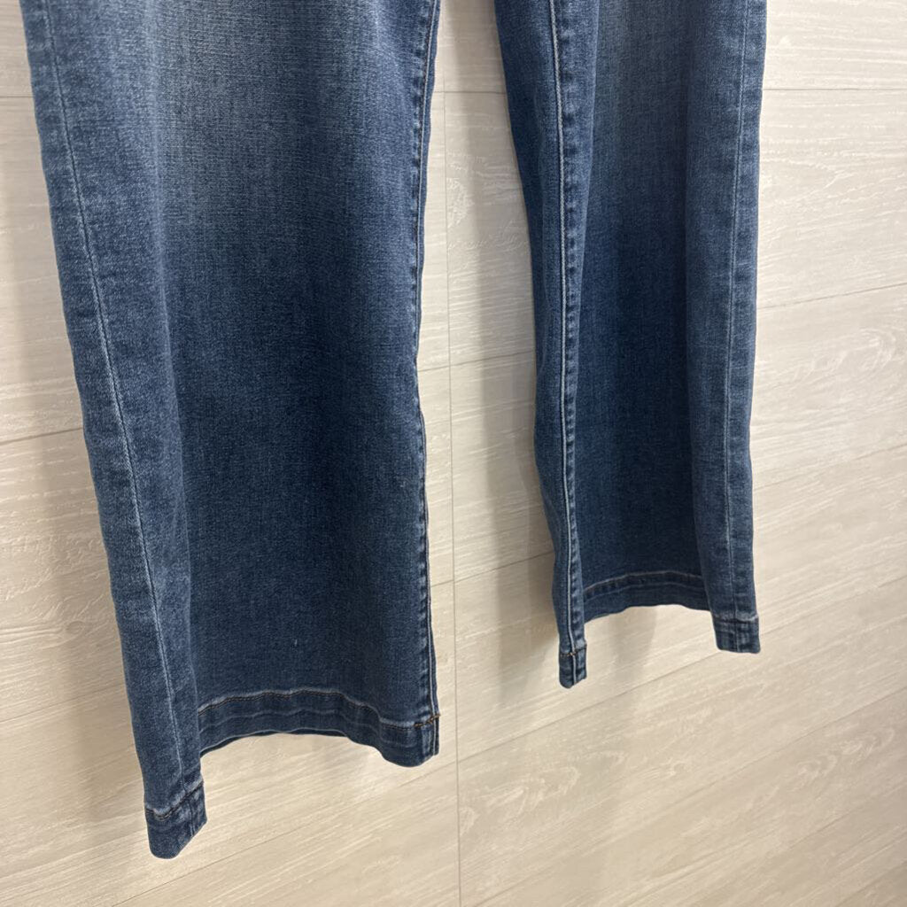 Kut Dark Wash High Waisted Wide Leg Jeans 4