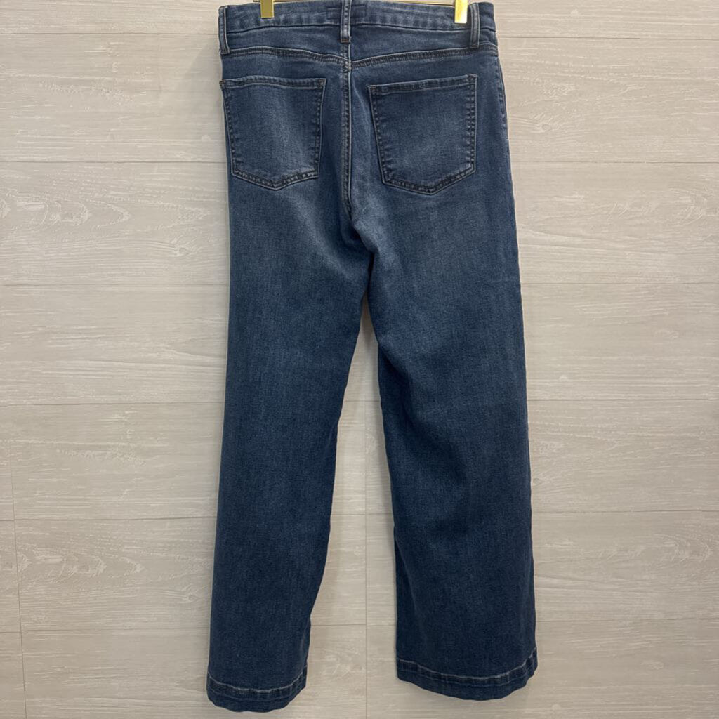 Kut Dark Wash High Waisted Wide Leg Jeans 4