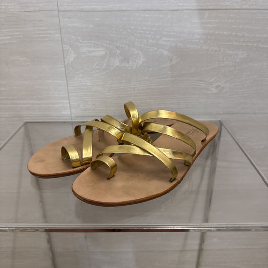 Loeffler Randall Gold Strappy Sandals 8.5
