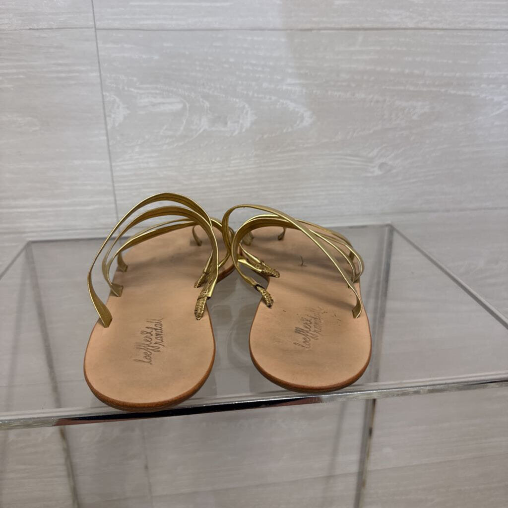 Loeffler Randall Gold Strappy Sandals 8.5
