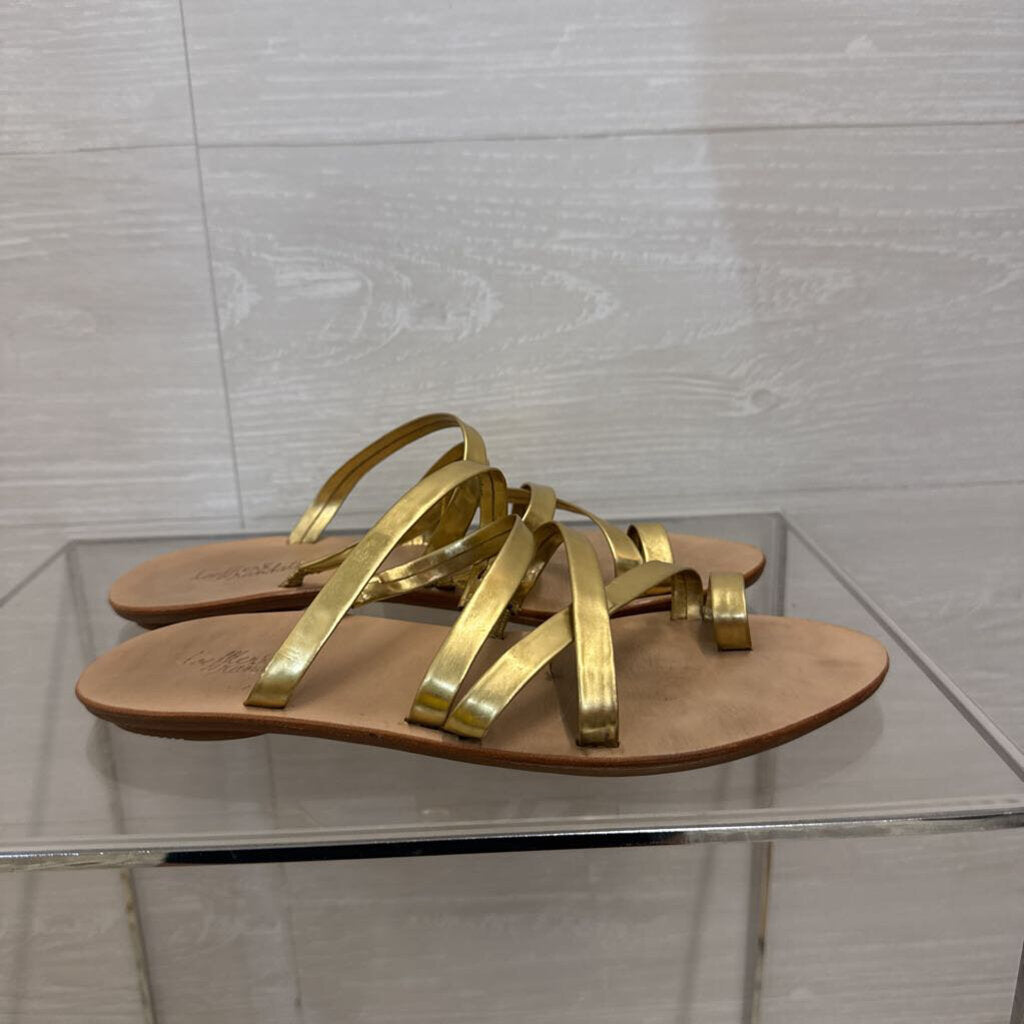 Loeffler Randall Gold Strappy Sandals 8.5