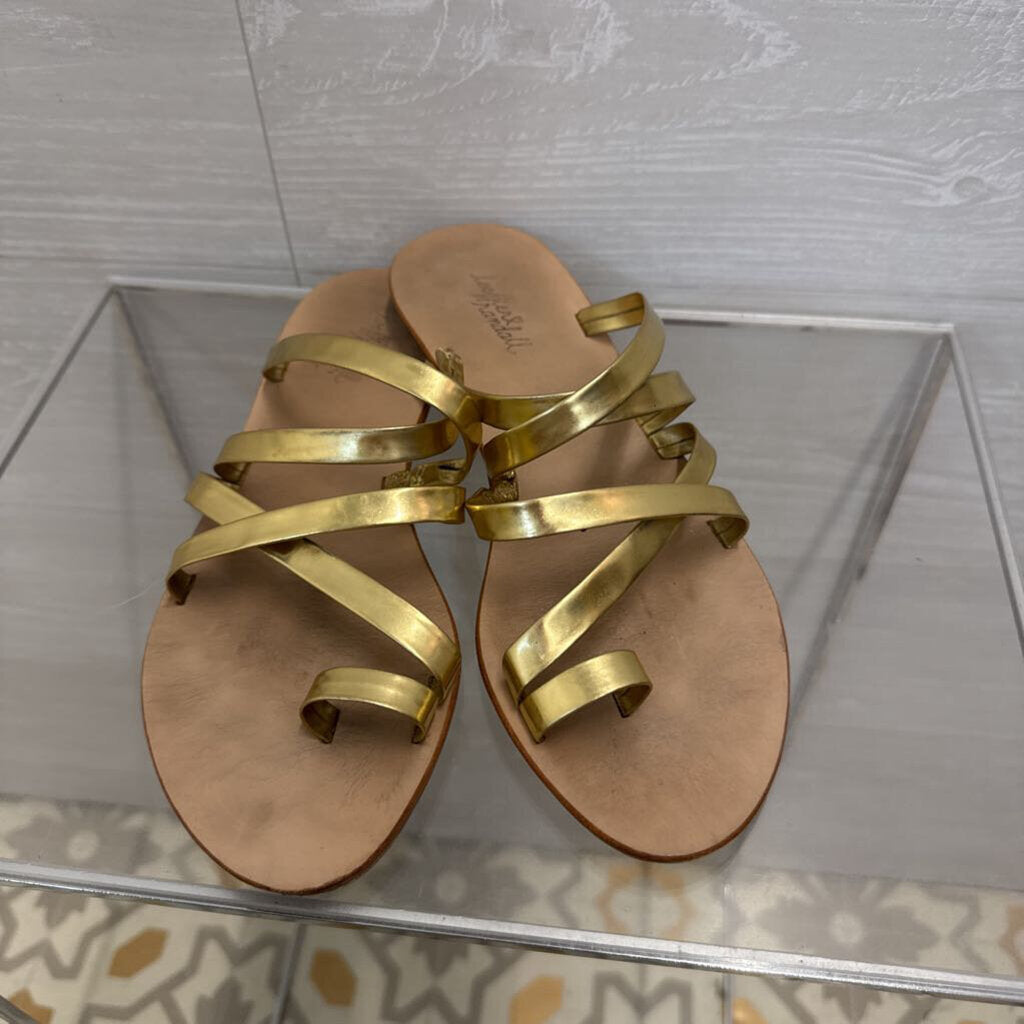 Loeffler Randall Gold Strappy Sandals 8.5