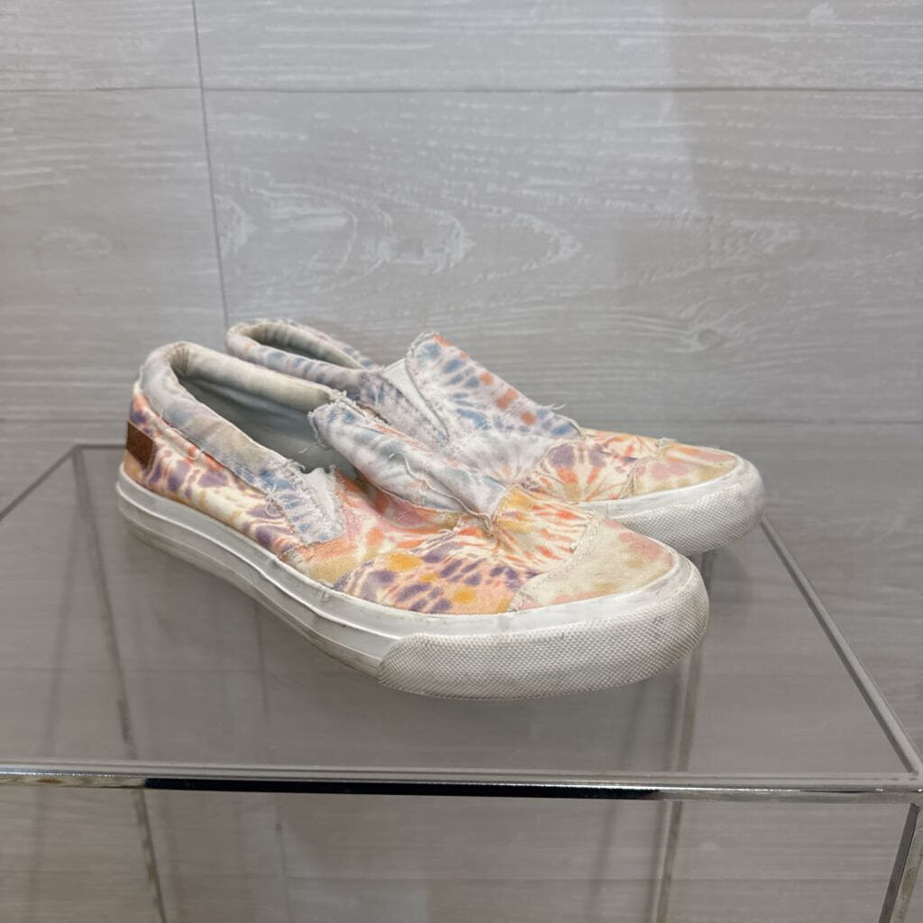 Blowfish White/ Multi Tie Dye Maddox Slip On Sneakers 8.5