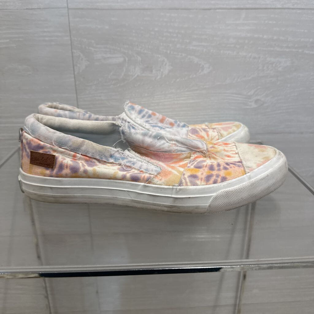 Blowfish White/ Multi Tie Dye Maddox Slip On Sneakers 8.5