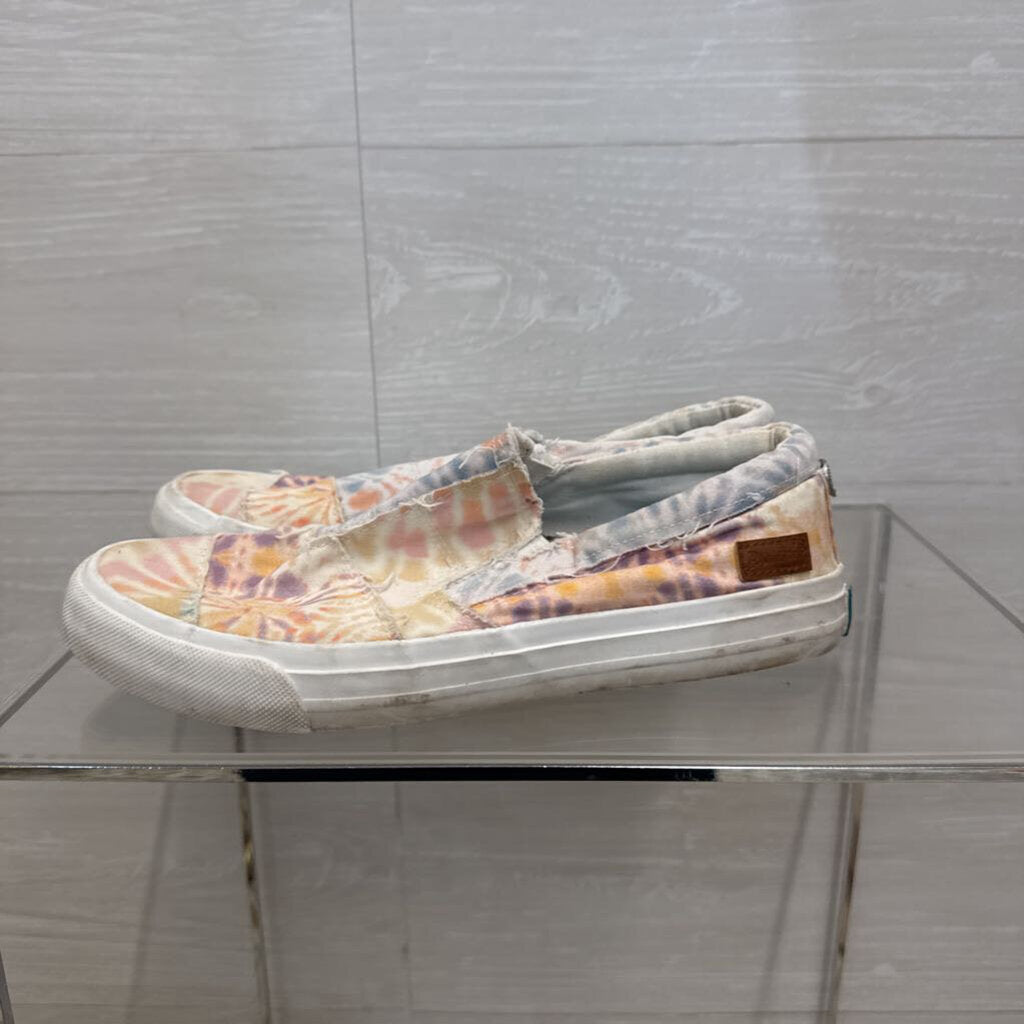 Blowfish White/ Multi Tie Dye Maddox Slip On Sneakers 8.5