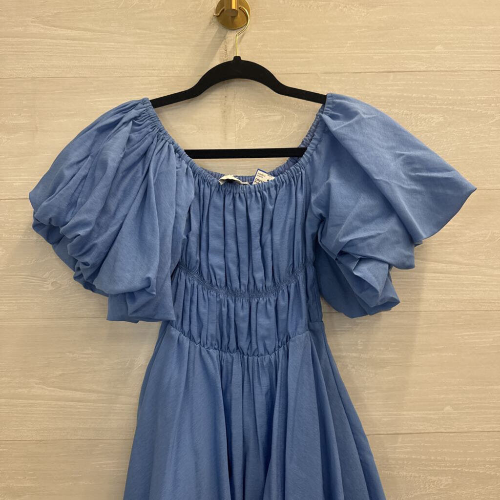 Princess Polly Blue Short Puff Sleeve Dress 4