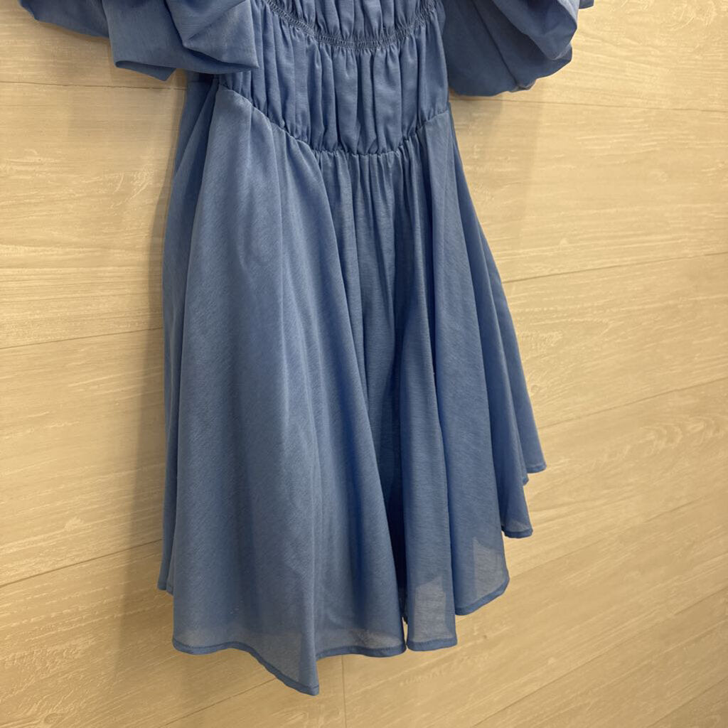 Princess Polly Blue Short Puff Sleeve Dress 4