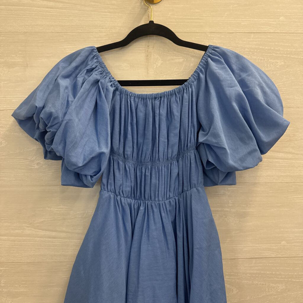 Princess Polly Blue Short Puff Sleeve Dress 4
