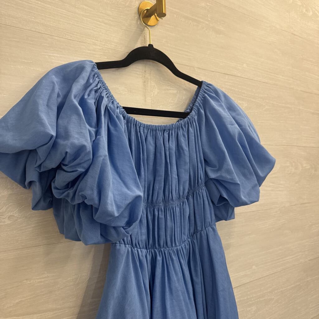Princess Polly Blue Short Puff Sleeve Dress 4