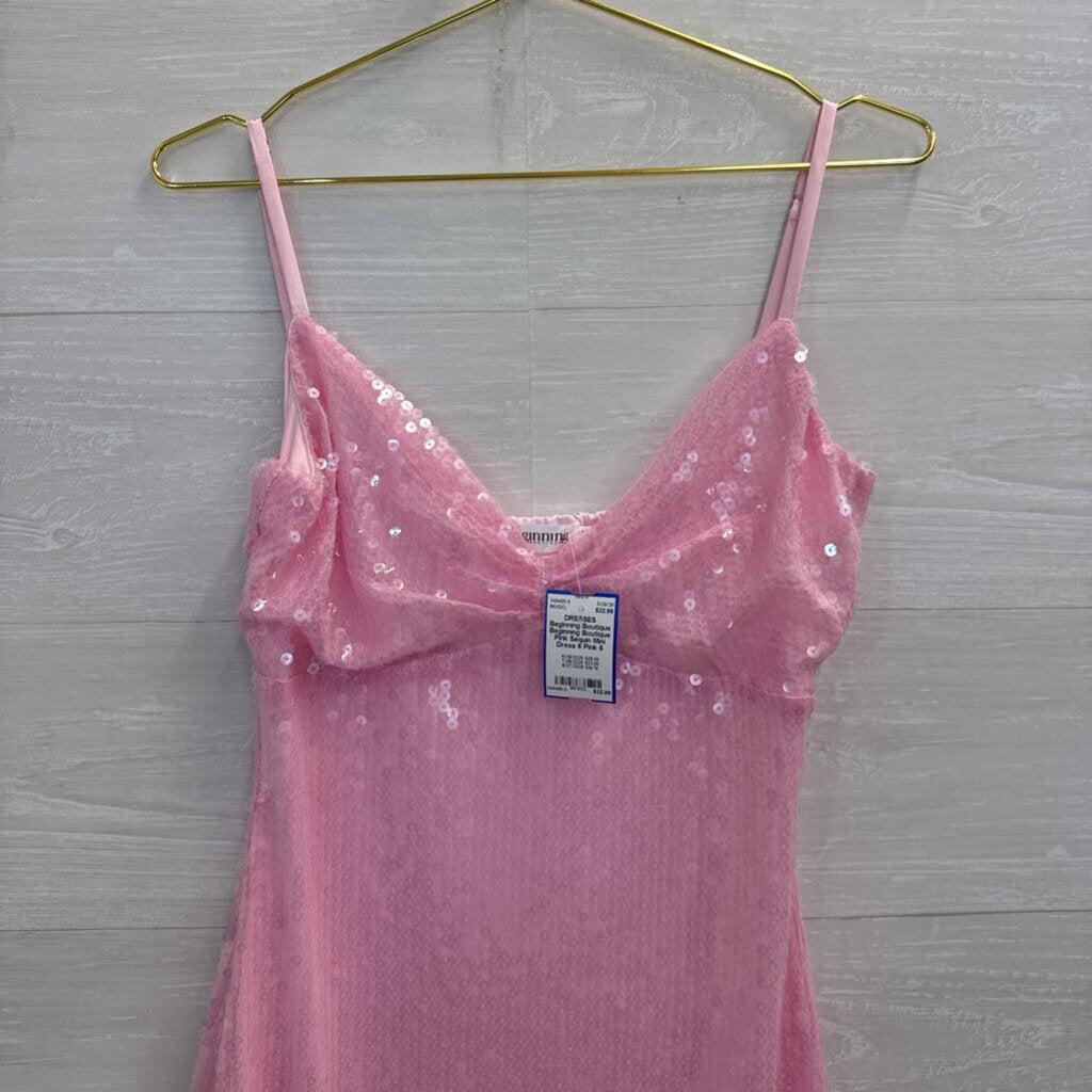 Beginning Boutique Pink Sequin Mini Dress 6