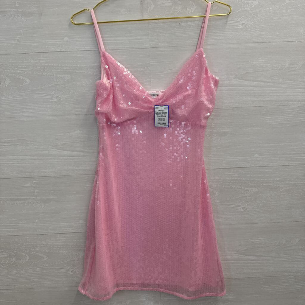 Beginning Boutique Pink Sequin Mini Dress 6