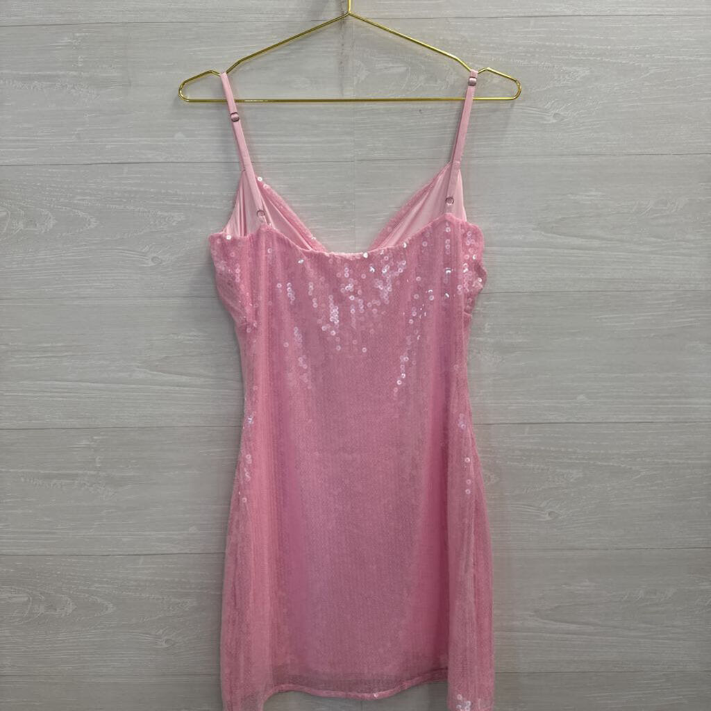Beginning Boutique Pink Sequin Mini Dress 6