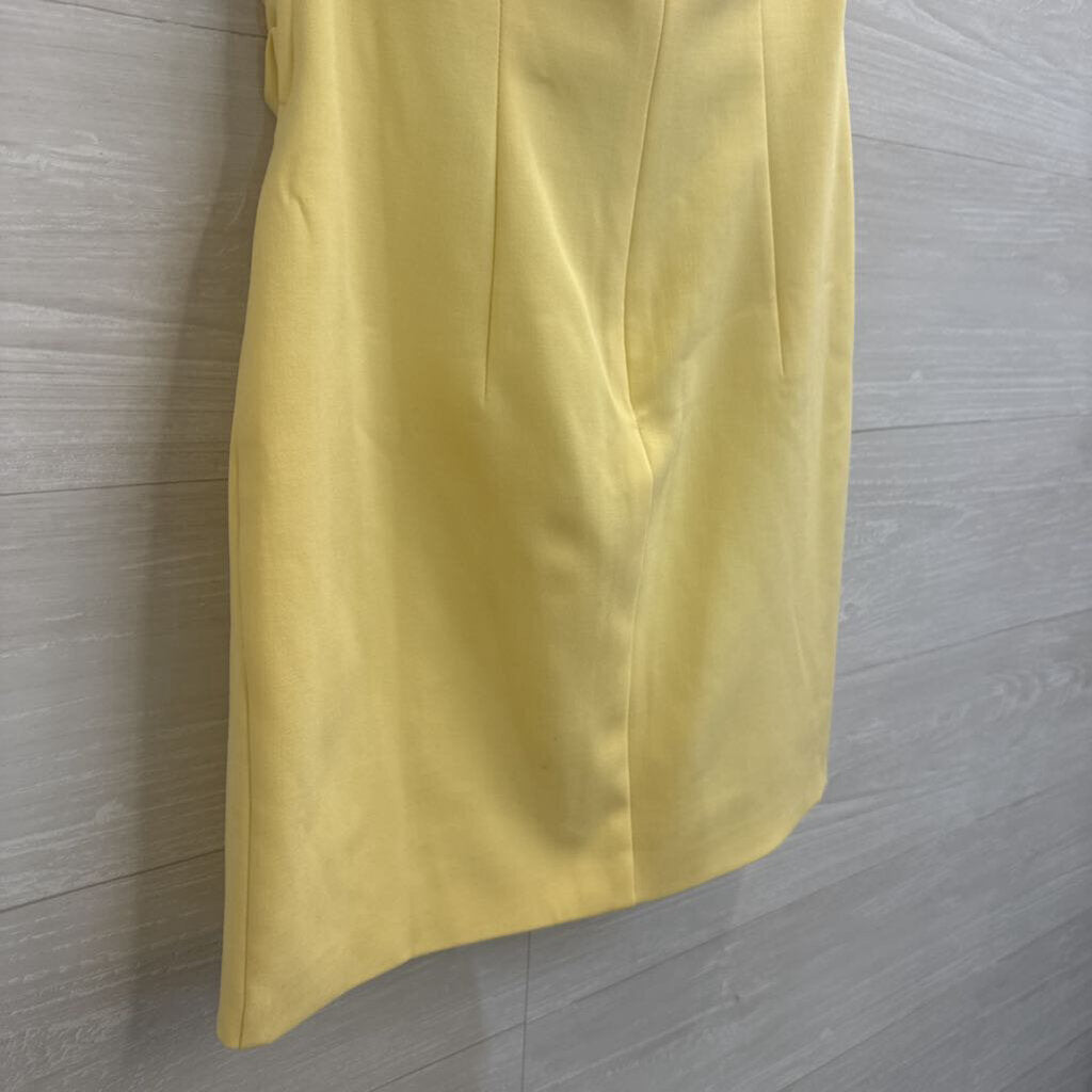 Yellow Strapless Mini Dress Small