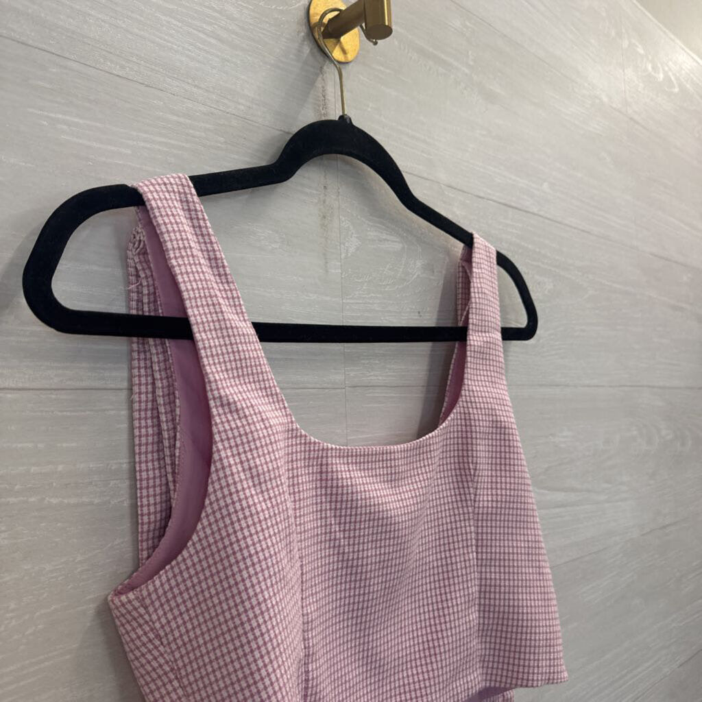 Love Bonito Purple/ White Gingham Cropped Tank Top 6