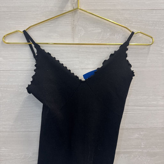 Intimately Free People Black Ribbed Cropped Tank Top XS/ S