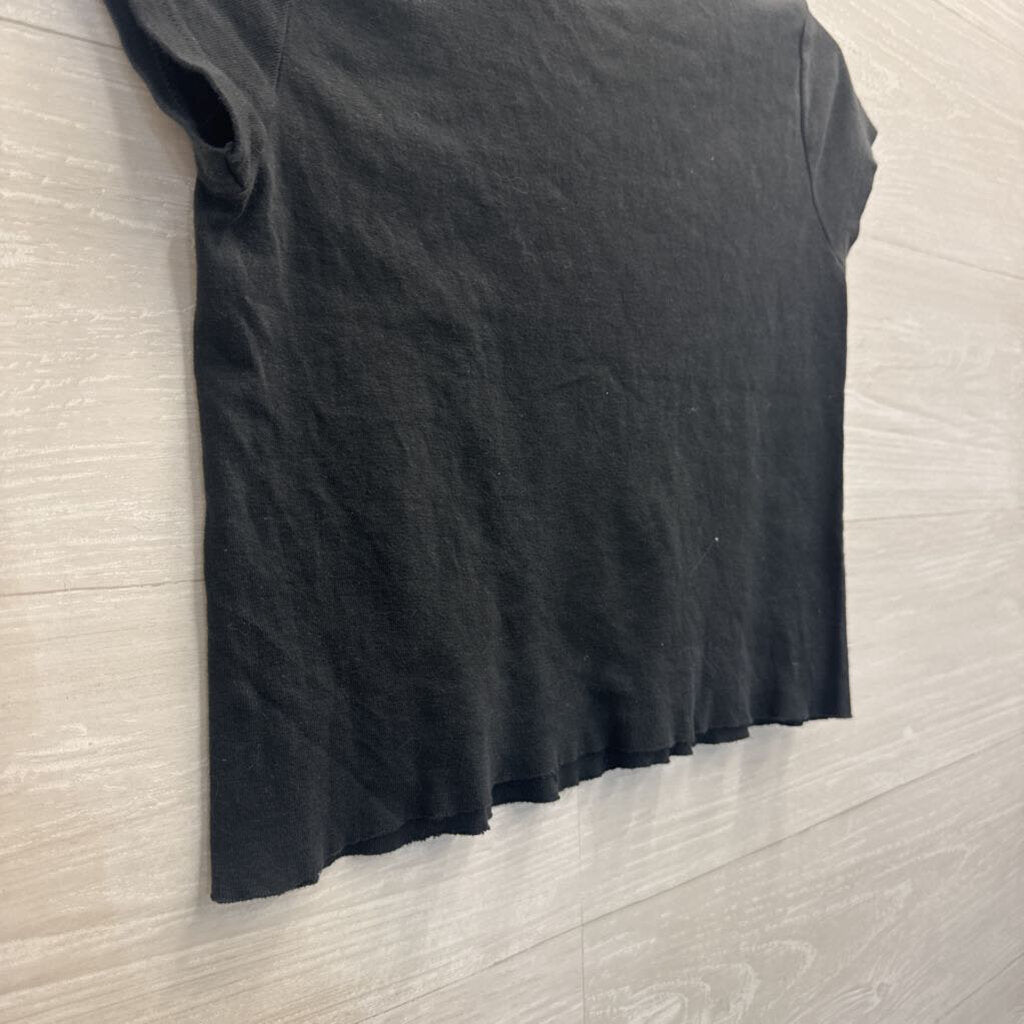 John Galt Grey Cropped Nashville Short Sleeve Top Small