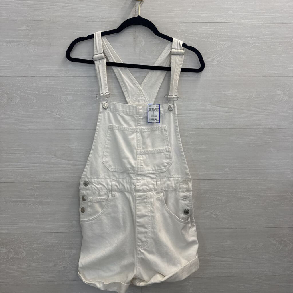 We The Free White Denim Shorts Overalls Small