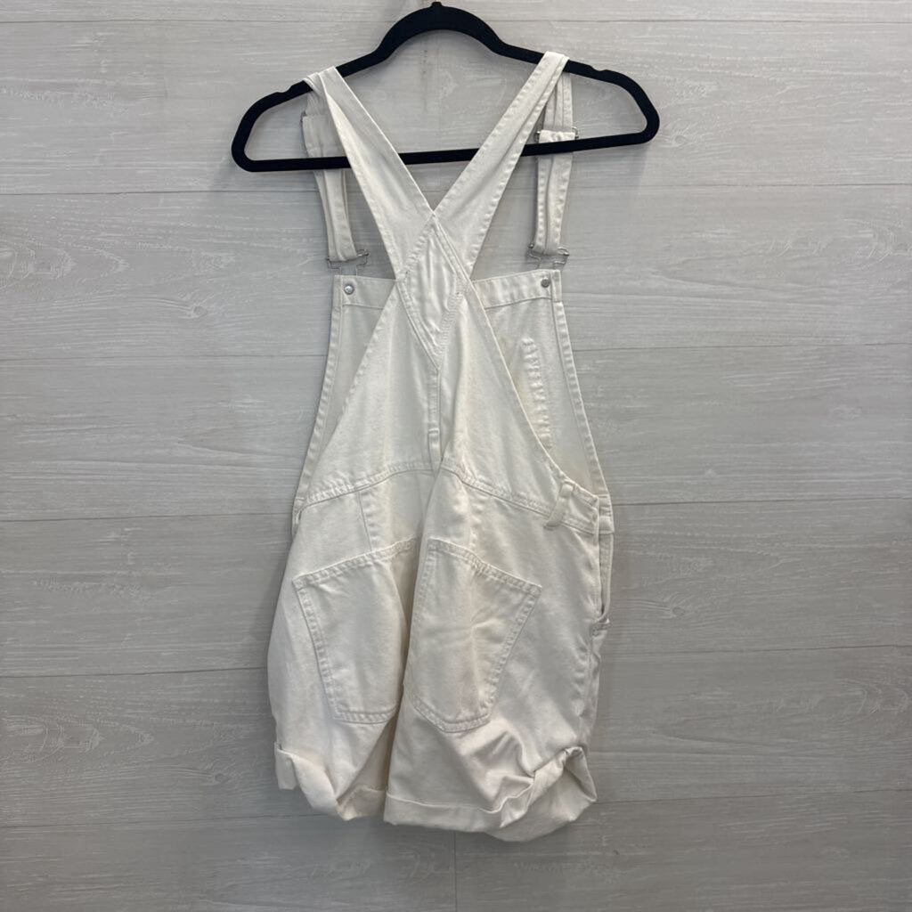 We The Free White Denim Shorts Overalls Small