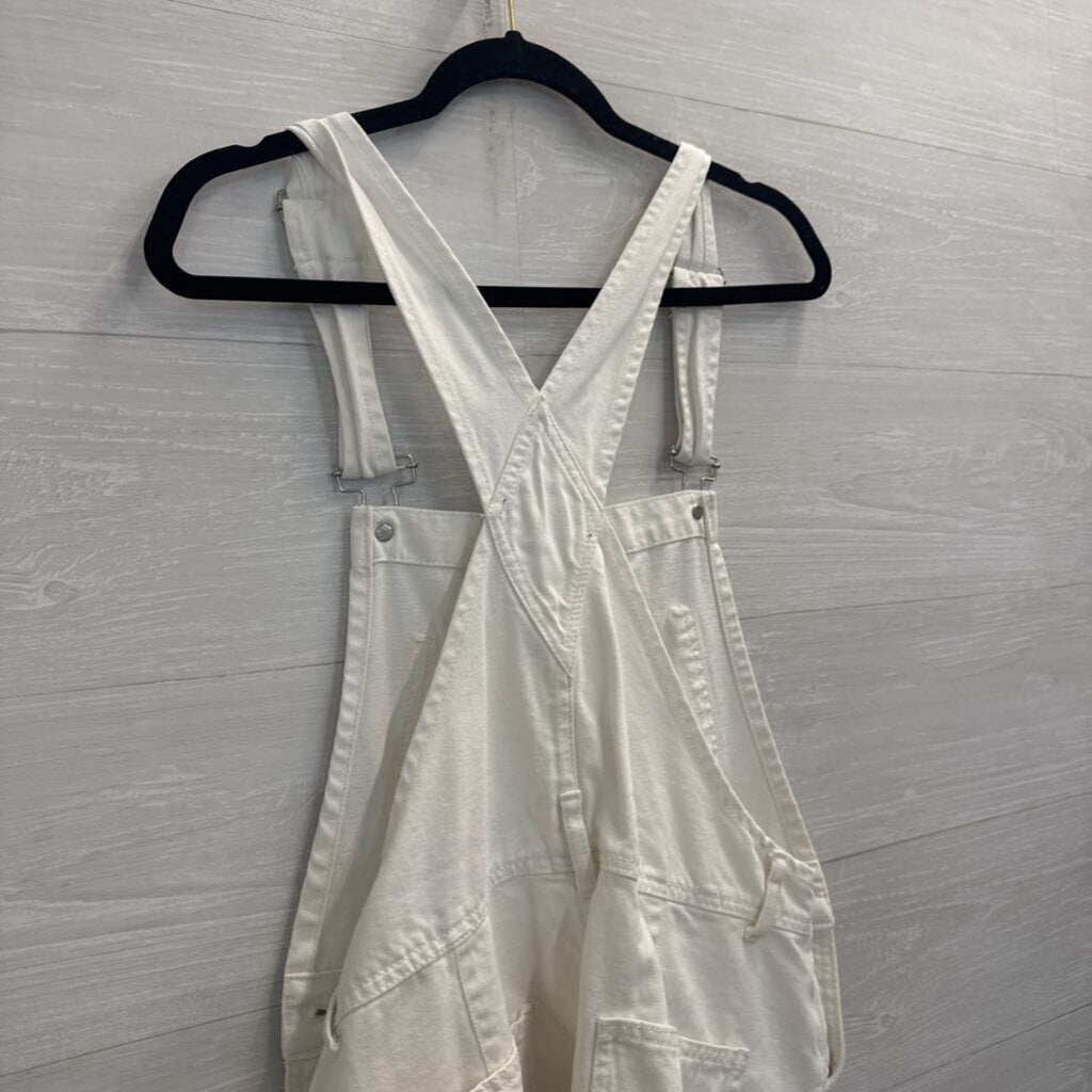 We The Free White Denim Shorts Overalls Small